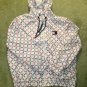 Tommy Hilfiger Red and Blue Logo Print Jacket size XL